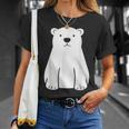 小さなシロクマ かわいいミニマリスト シンプルなシロクマ Tシャツ 彼女への贈り物