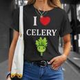 小さな野菜 セロリ ミニマリスト かわいい シンプル セロリ I Love Celery Tシャツ 彼女への贈り物