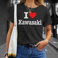 川崎市 I Heart Kawasaki I Love Kawasaki Tシャツ 彼女への贈り物
