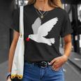 平和への愛を込めた白い鳩 Tシャツ 彼女への贈り物