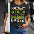 庭で働いて犬とたむろしたい Tシャツ 彼女への贈り物