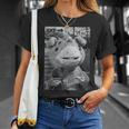 快獣ブースカシリーズ リアルスチール モノクロ Tシャツ 彼女への贈り物
