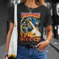 怪獣全惑星怪獣を破壊 Tシャツ 彼女への贈り物