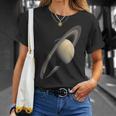 惑星 土星 太陽系 惑星 天文学 科学 Tシャツ 彼女への贈り物