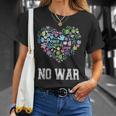戦争なし、平和、反戦、戦争なし Tシャツ 彼女への贈り物
