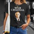 戦争犯罪者プーチン反ウラジミールプーチン Tシャツ 彼女への贈り物