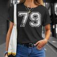 数字 79 ヴィンテージ 1979 誕生日 ヴィンテージ風 Tシャツ 彼女への贈り物