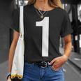 数字アルファベット 1 数字 Tシャツ 彼女への贈り物