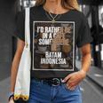 旅行とコーヒー愛好家 バタムインドネシア Tシャツ 彼女への贈り物