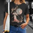 日本の伝統的な弓道アーチェリーアート桜のデザイン。 Tシャツ 彼女への贈り物
