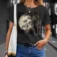 日本の竹と月 長袖tシャツ Tシャツ 彼女への贈り物
