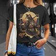 日本の芸術 猫 忍者 浮世絵 アニメスタイル サムライキャット Tシャツ 彼女への贈り物