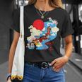 日本地図日本 涼しいのお土産 Tシャツ 彼女への贈り物