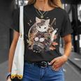 日本美術 猫 忍者 浮世絵 アニメ風 侍猫 Tシャツ 彼女への贈り物