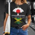 日本育ちのジャマイカ人のルーツ 日本ジャマイカ家系図 Tシャツ 彼女への贈り物