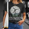 明日地球の日のための風力発電 クリーンエネルギー 風力タービン Tシャツ 彼女への贈り物