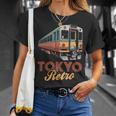 東京 レトロ 電車 日本 ヴィンテージ 列車 旅行 お土産 Tシャツ 彼女への贈り物