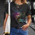 東京都メトロ地下鉄地図レトログルービー Tシャツ 彼女への贈り物