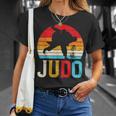 柔道投げ レトロ 日本の格闘技 柔道家 ファイター ギフト Tシャツ 彼女への贈り物