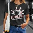 楽しいロールスボーリング パンヴィンテージボウリングボール Tシャツ 彼女への贈り物