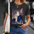 武士 歌舞伎 ヴィンテージ 日本の浮世絵 木版画 Tシャツ 彼女への贈り物