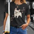 犬のプリントとフレンチブルドッグのグラフィック フレンチブルドッグ Tシャツ 彼女への贈り物
