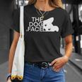犬の顔のデザイン The Dog Face Tシャツ 彼女への贈り物