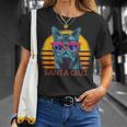 猫 ねこねこ サンタクルーズ カリフォルニア州 レトロ Tシャツ 彼女への贈り物