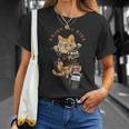 猫 おもしろ バイク オートバイ ねこ ライダース バイカー 面白い ネコ Tシャツ 彼女への贈り物