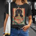猫 ラーメン ヌードル 日本アニメ 漫画 ラーメン カワイイ 猫 Tシャツ 彼女への贈り物
