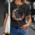 猫 月 花柄 グラフィック Tシャツ 彼女への贈り物