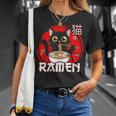 猫 食べる ラーメン 麺 日本 かわいい アニメ 猫 ラーメン 猫 Tシャツ 彼女への贈り物