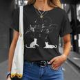 猫と音符 楽譜 音楽家 猫 音楽好き ギフト Tシャツ 彼女への贈り物