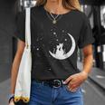 猫の家族 月の絵柄 メンズ レディース 子供 Tシャツ 彼女への贈り物