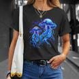 生物発光発光クラゲ Tシャツ 彼女への贈り物