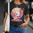 白うさぎの春のさくらアドベンチャー Tシャツ 彼女への贈り物