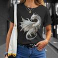 白龍 グラフィック 神話イラスト 白龍 Tシャツ 彼女への贈り物