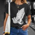 祈るイエスの手 Tシャツ 彼女への贈り物