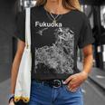 福岡ジャパン クラシック シティ マップ グラフィック Tシャツ 彼女への贈り物