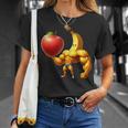 筋肉バナナリフティングジャイアントアップル Tシャツ 彼女への贈り物