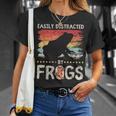簡単に気を散らせるカエルのヴィンテージなカエル愛好家。 Tシャツ 彼女への贈り物