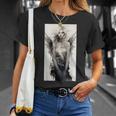 美しい天使 白黒ヴィンテージアート Tシャツ 彼女への贈り物