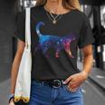 美的シルエット 星 宇宙 銀河 猫 Tシャツ 彼女への贈り物