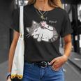 肉球を見せる猫ちゃん キジ白猫 猫好き 動物 かわいい おもしろ ネタ Tシャツ 彼女への贈り物