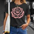 赤 バラ 花 バラの頭 庭 夏 Rose Red Flower Roses Tシャツ 彼女への贈り物