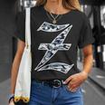 迷彩 アルファベット Z 古英語 大 カリグラフィー 文字 Tシャツ 彼女への贈り物