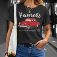 還暦祝い 車好き 父 男性 レトロ クラシックカー60歳 Classic Never Gets Old Tシャツ 彼女への贈り物