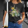 野生の花 ボタニカル 花 自然 ヴィンテージ フローラル グラフィック Tシャツ 彼女への贈り物