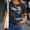 銀河 宇宙 ジンベエザメ シロイルカ ザトウクジラ 海洋 オルカ クジラ Tシャツ 彼女への贈り物