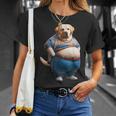 陽気なチャンキーラブラドールレトリバーtシャツ 太った犬愛好家向け Tシャツ 彼女への贈り物